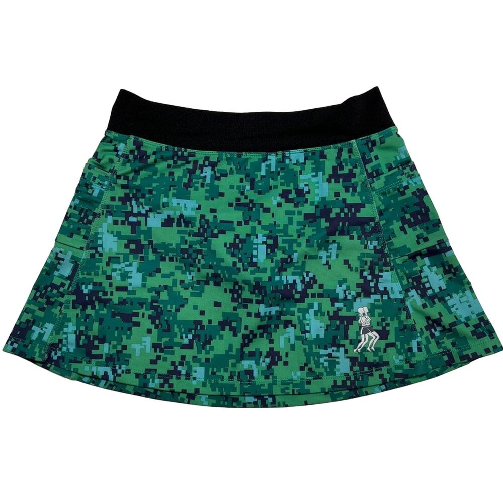 RunningSkirts Active Skort WOMENS 4-6 Green Digital Camo Built In Brief Athletic